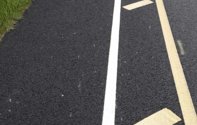 Road line markings - cycle lane